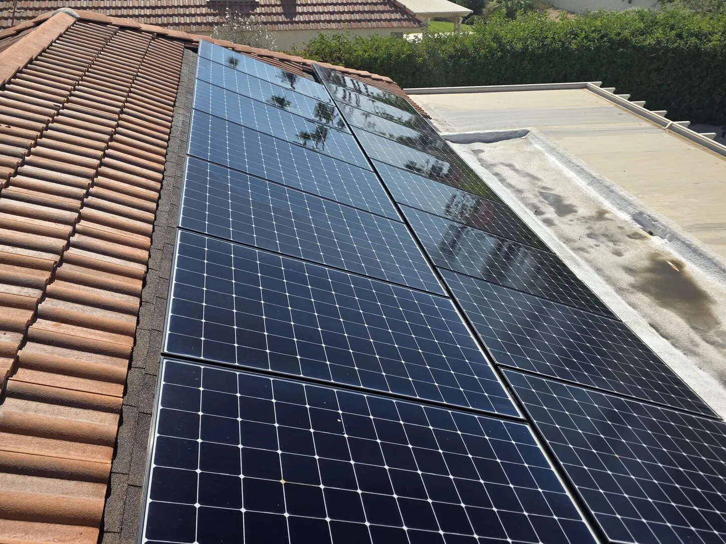 Job photo: the same Palm Springs panels after cleaning